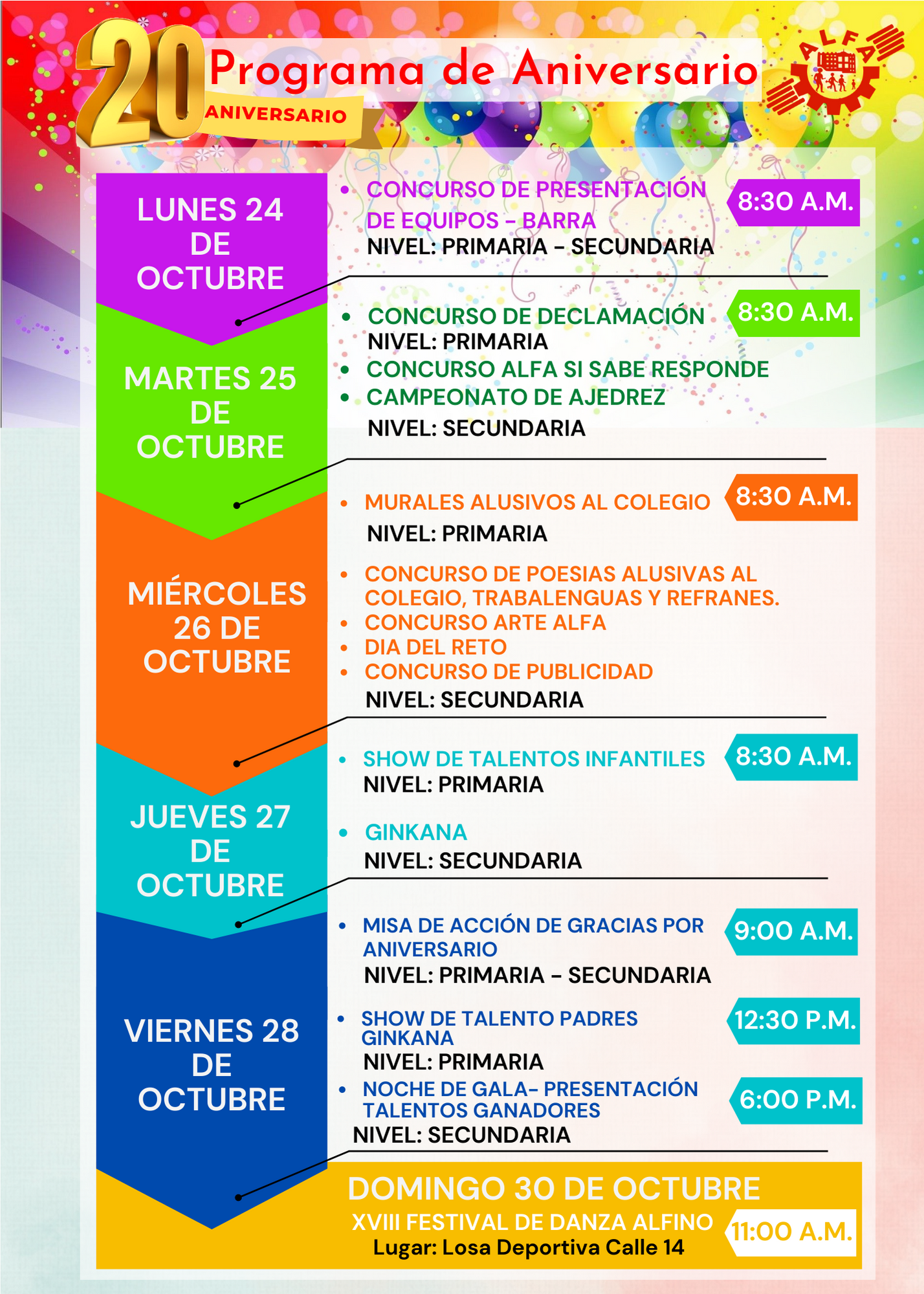 Programa de Aniversario